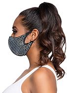 Fashion face mask / mouth cover, big rhinestones